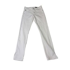 AG Adriano Goldschmied Farrah Skinny Ankle Jeans White High Rise Size W26 L28